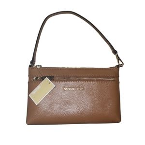 NWT Michael Kors Jet Set 100% Leather Wristlet Bag Purse 8.5"W X 5"H